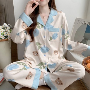 Maternity Pajamas for Spring, Autumn, and Summer, Thin Postpartum Sweat-Absorbing Maternity Sleepwear, Adjustable Nursing Loungewear