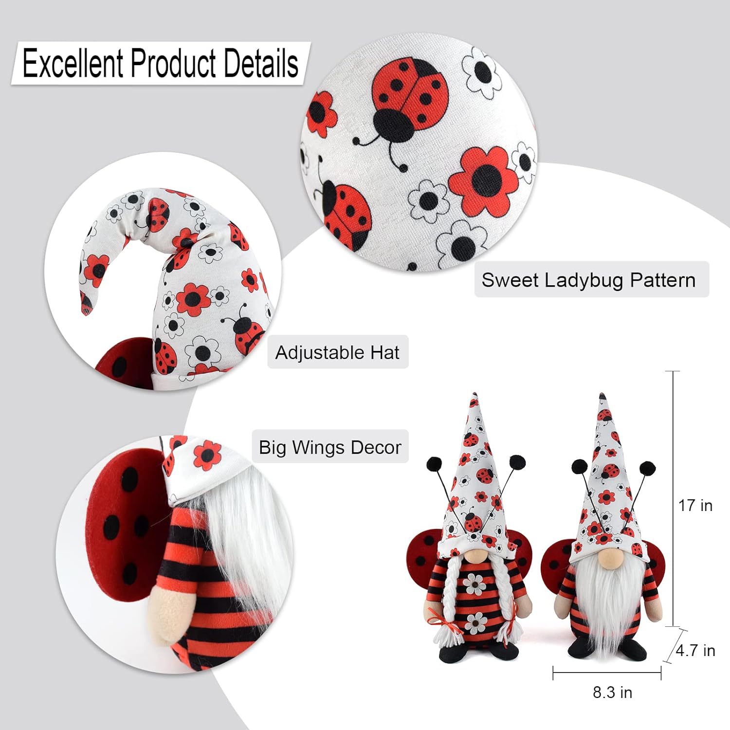 Title 1, Ladybug themed faceless baby doll perfect for c...