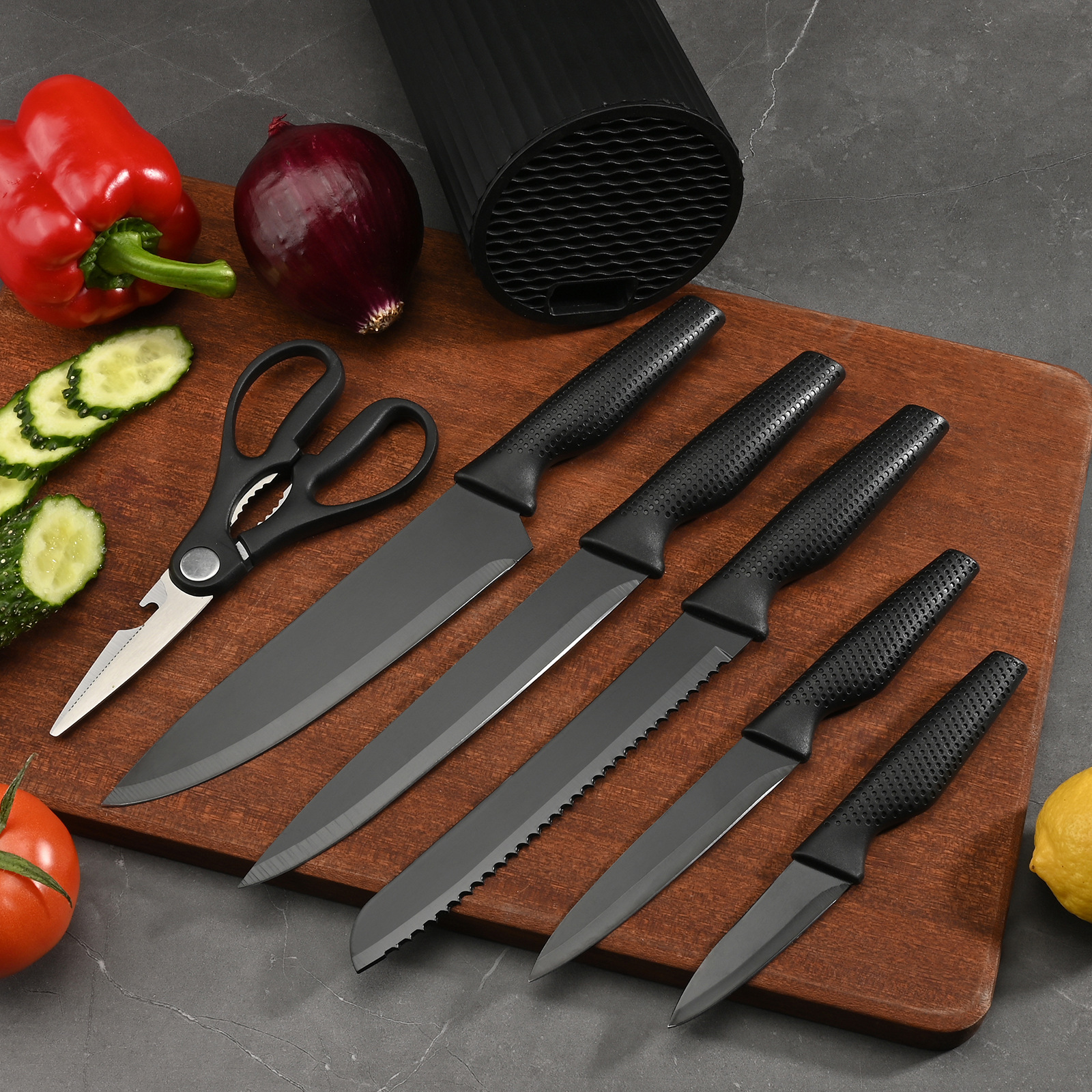 Factory Wholesale Kitchen Knife Set Household Knife Seven-Piece Set Kitchen Small Kitchen Knife Sharp Slicing Knife Chef Knife