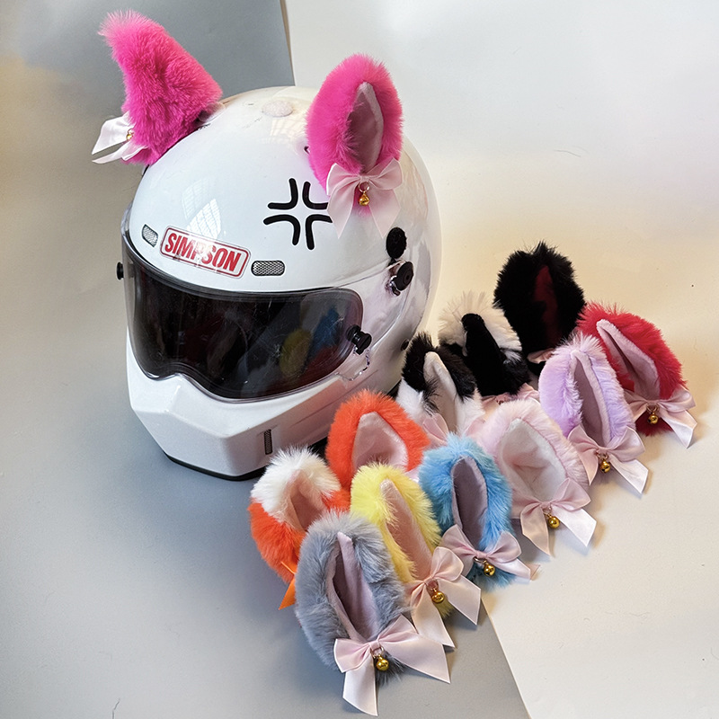 Source factory cat ear helmet decoration motorcycle helmet accessories support in-stock delivery multi-color cat ear helmet decorations