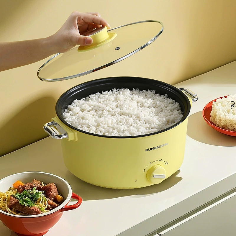 Электрический варочный многофункциональный pot для дома общежития all-in-one электрическая кастрюля приготовление пищи жаркое без прилипания керамический подарок оптом