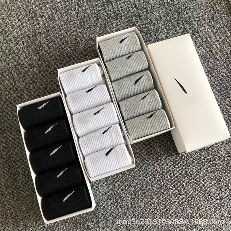 nk boxed suwan nikester socks hook men's and women's long tube mid-tube socks short tube cotton sports socks casual socks