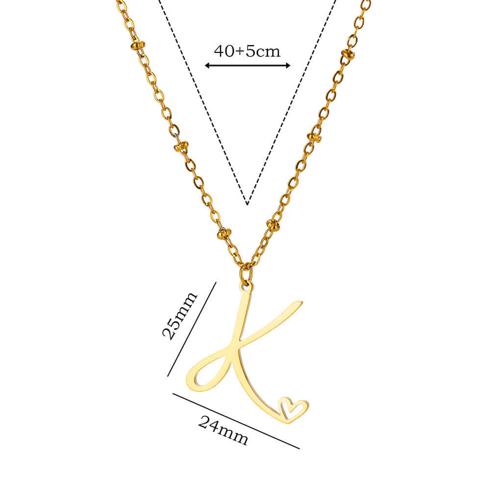 8g Weight 0.03µm-0.05µm Gold Plating Thickness PVD Coated Gold Plating Process Real Gold Plated Plating Material 304 Stainless Steel Pendant Material Pendant Necklace Classification 304 Stainless Steel Chain Material cable chain Chain Type 1 Piece Quantity Holiday, Daily Occasion 304 Stainless Steel Material Letter, Heart Shape Pattern Unisex Gender IG Style, Sweet Style Waterproof Non Tarnish, Plating, Hollow Out Craft PVD Coated Real Gold Plated Letter Heart Shape 304 Stainless Steel IG Style Sweet Waterproof Non Tarnish 304 Stainless Steel Pendant Necklace 35