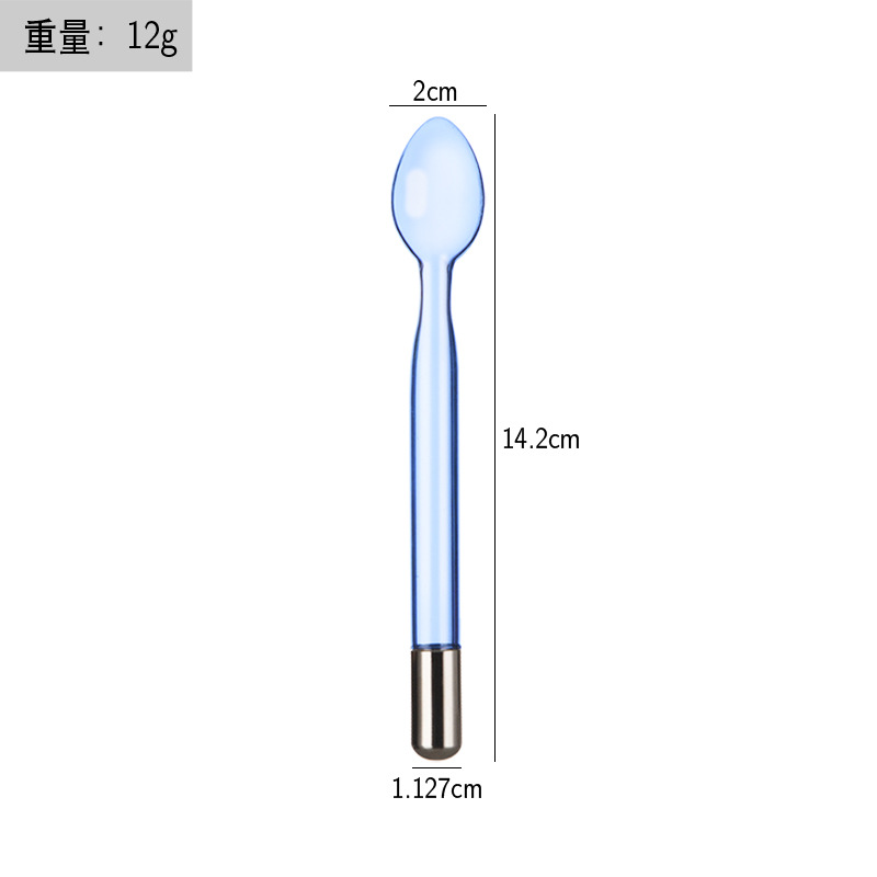 Instrumento de electroterapia de alta frecuencia tubo de vidrio Accesorios instrumento de belleza luz roja luz púrpura electroterapia varilla electroterapia peine