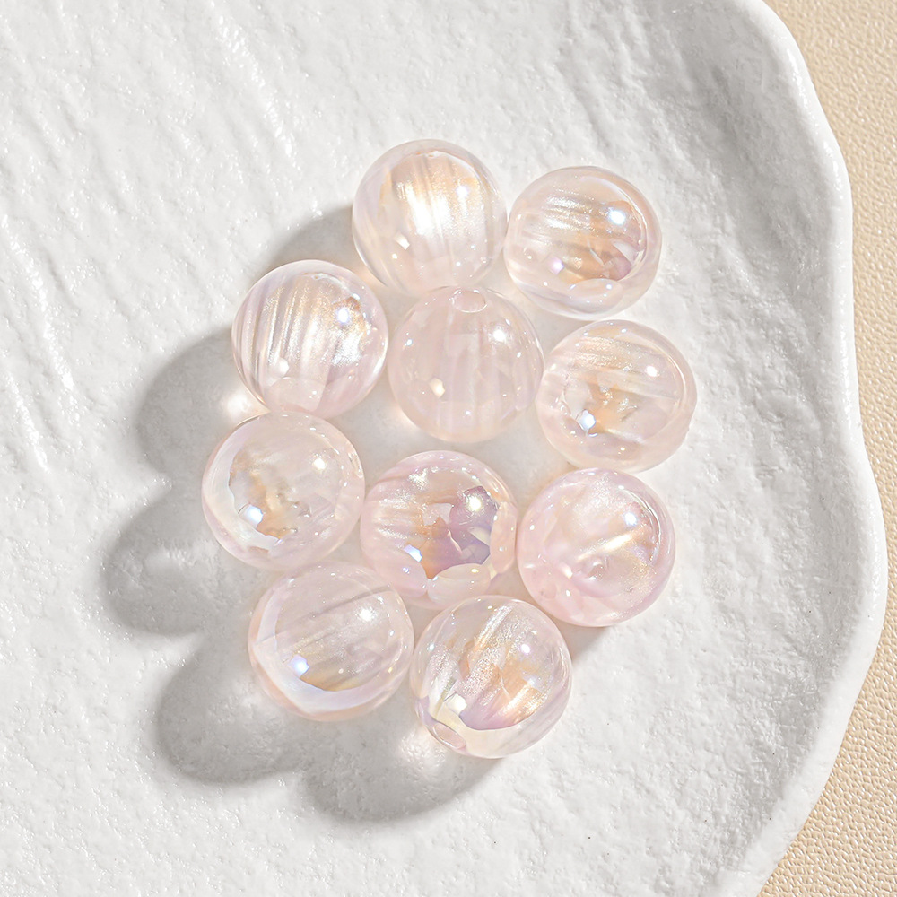 【20-30 piezas】Cuentas brillantes finas para manualidades, cuentas con orificio para cadena de teléfono, accesorios para cuentas, piezas pequeñas al por mayor