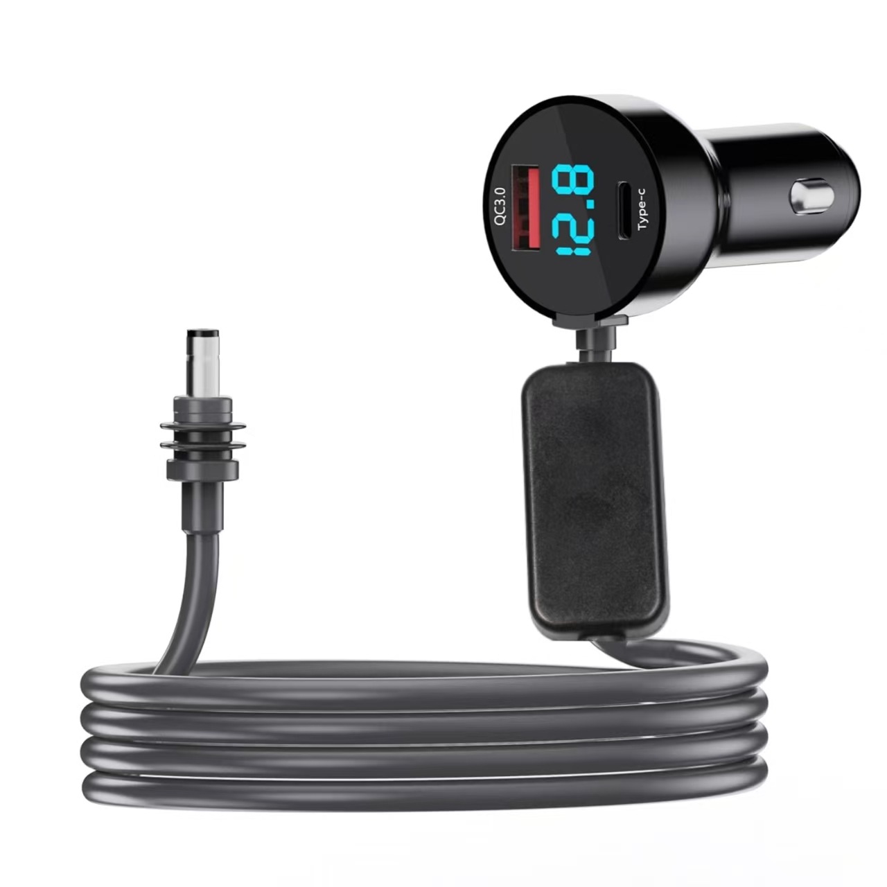Cross-Border Hot-Selling Amazon Popular Car Cigarette Lighter 3m Waterproof Car Charging Source Line Dc Charger Manufacturer Wholesale