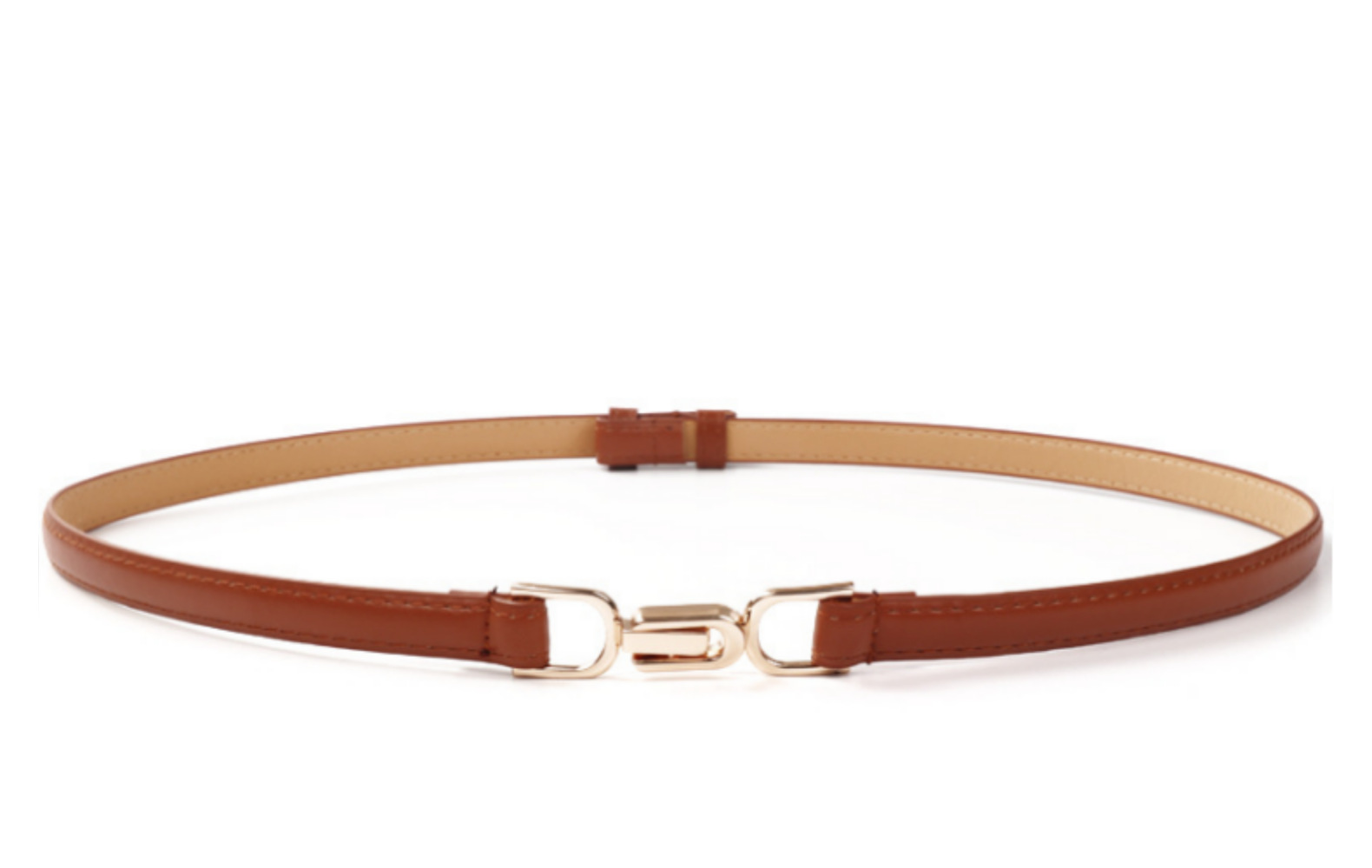 Cinturón con hebilla de nuevo estilo para mujer, fino y decorativo, ideal para combinar con falda, suéter o abrigo. Cinturón pequeño de PU a la moda._voghion.com