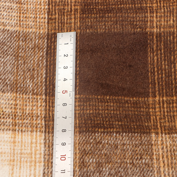 既製綿粘着織り先染めチェック柄生地280G起毛生地秋冬チェック柄ジャケットとパンツ生地|undefined