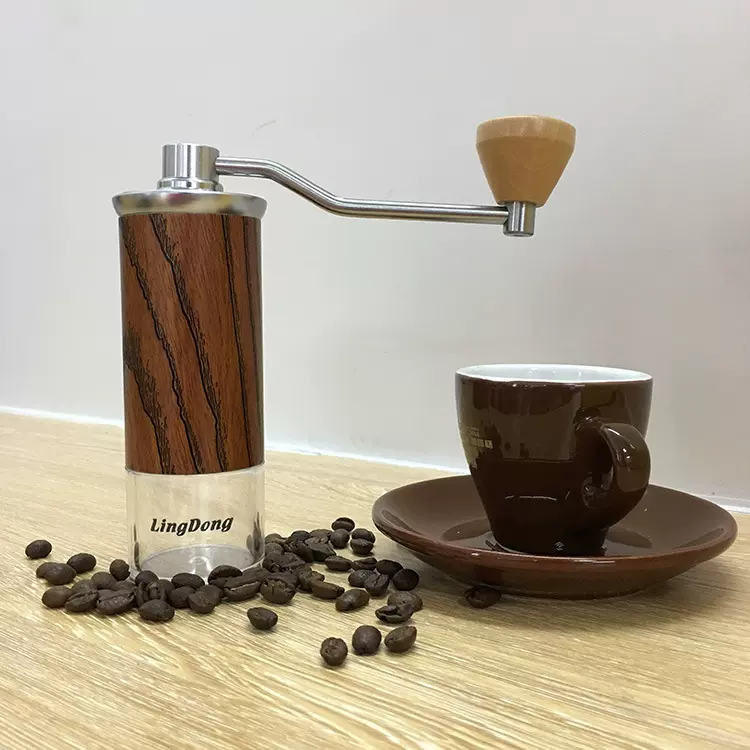 凌动 便携手摇咖啡磨豆机家用研磨器铝合金机身