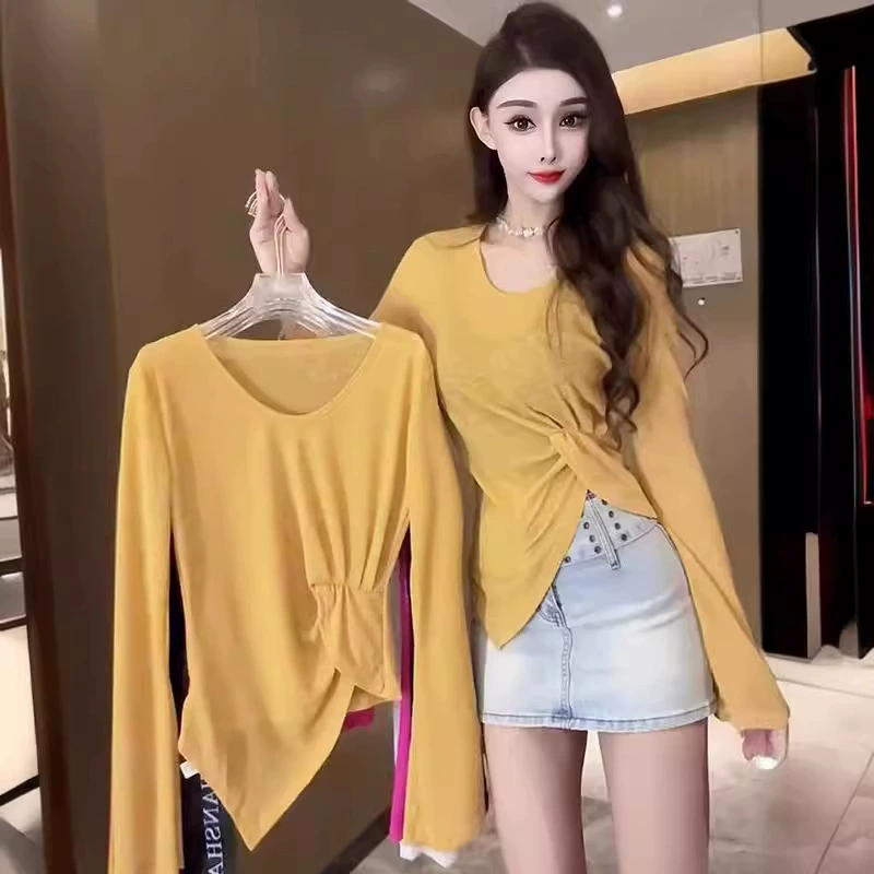 Европейский вокзал Новый летний тонкий нерегулярный подол слегка прозрачный с длинными рукавами