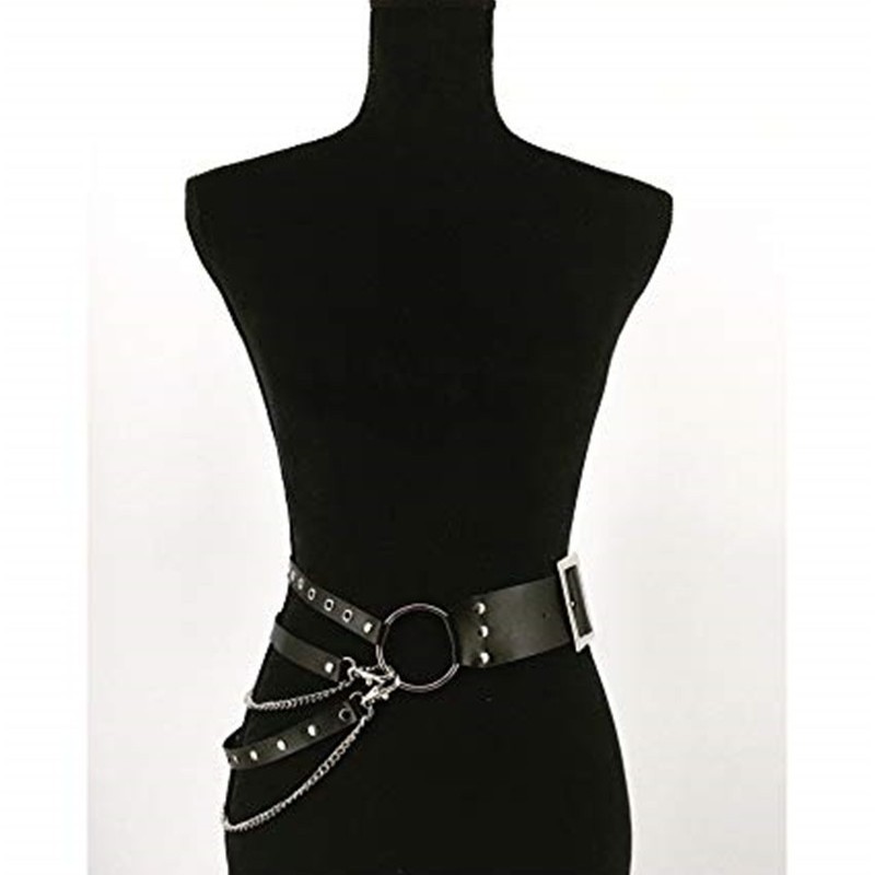 Moda personalidad pu cuero cuerpo vinculante Correa mariposa moda estrella Correa personalidad solo círculo cinturón al por mayor