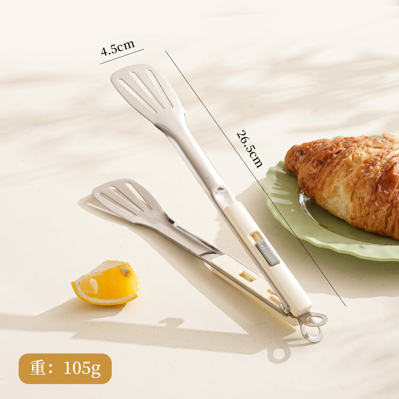 304滑扣食物夹创意牛排夹烤肉夹多功能烤鱼夹滑扣加厚料理分餐夹|undefined