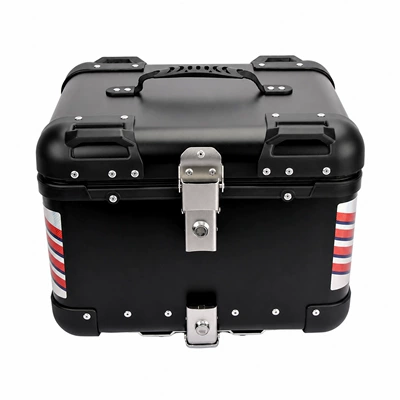 45L Motorcycle High-Strength Abs Quick-Release — Motorcycle trunk - 45l-round-corner-tail-boxblack