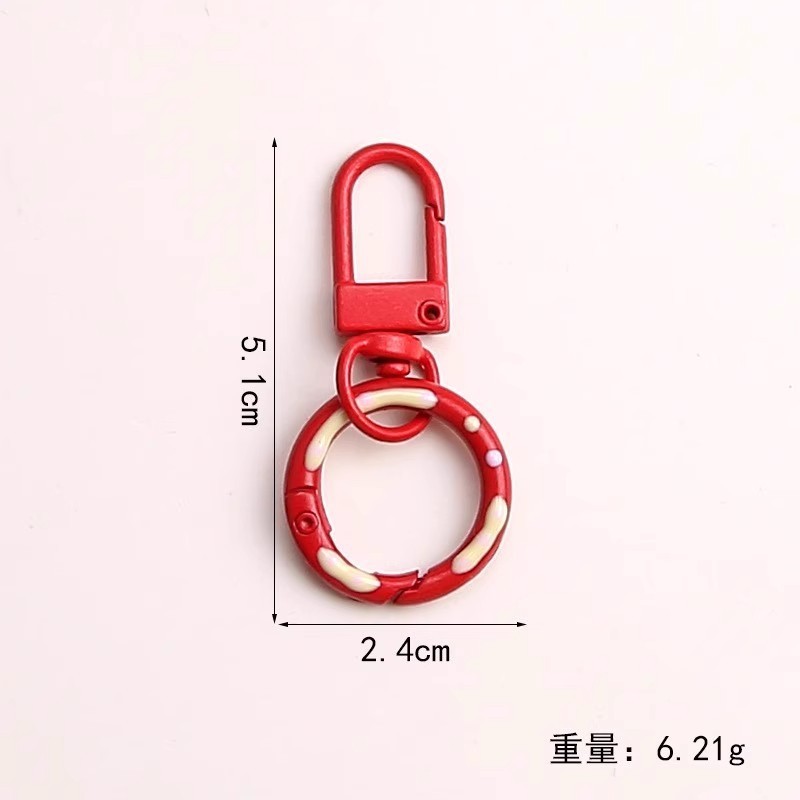 彩色钥匙扣挂件可爱卡通公仔玩偶包包装饰配件挂饰钥匙链圈环扣圈|undefined