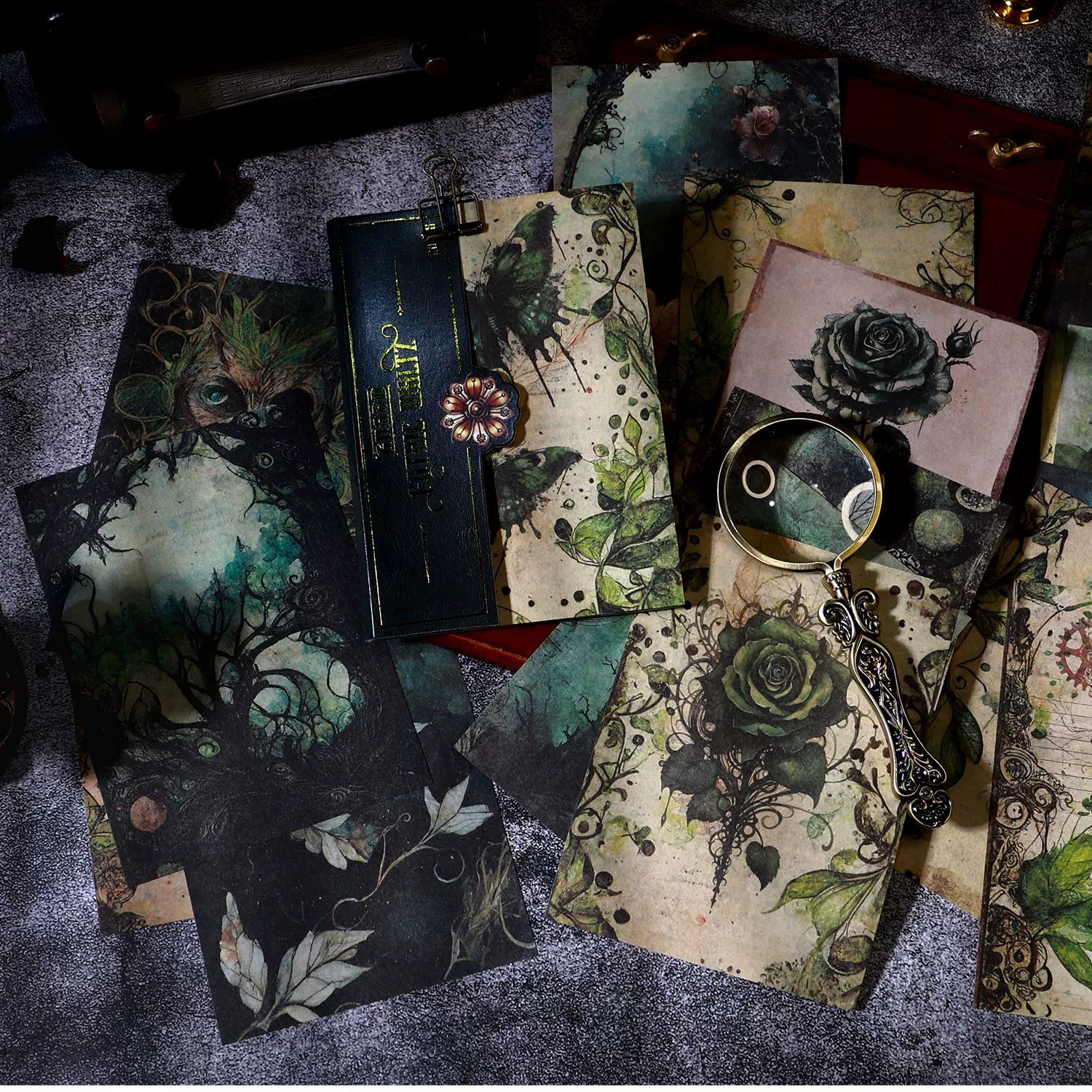 Трансграничный древний лес Готический вальс серии Ретро журнал материал бумага декоративный коллаж Роза журнал DIY