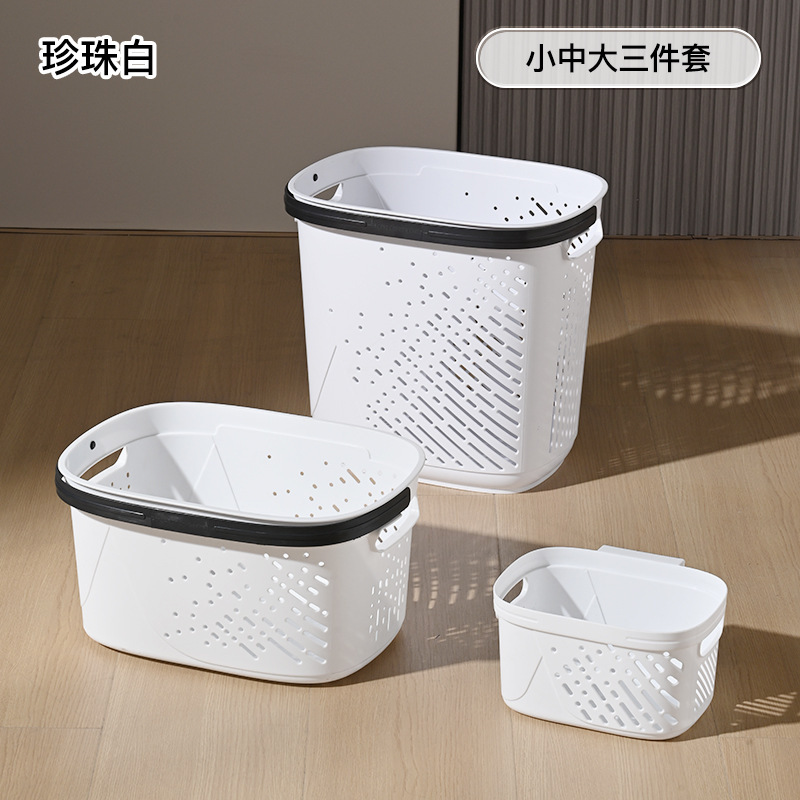 洗濯かご家庭用汚れた服収納かご洗濯かご浴室洗濯かごトイレに服の神器収納かごを置く|undefined