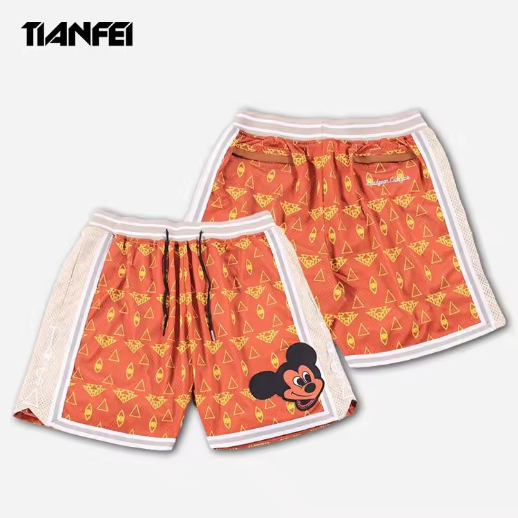 Tf Custom Men's Embroidered Mesh Basketball Shorts with Pockets Wholesale Youth Women's Basketball Shorts Streetwear Tf Custom Men's Embroidered Mesh Basketball Shorts with Pockets Wholesale Youth Women's Basketball Shorts Streetwear