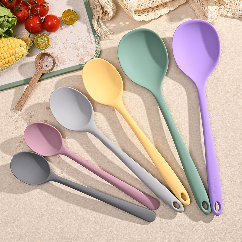 실리콘 삽 가정용 볶음 숟가락 비 스틱 팬 특수 볶음 삽 식품 등급 고온 저항하는 대형 스푼