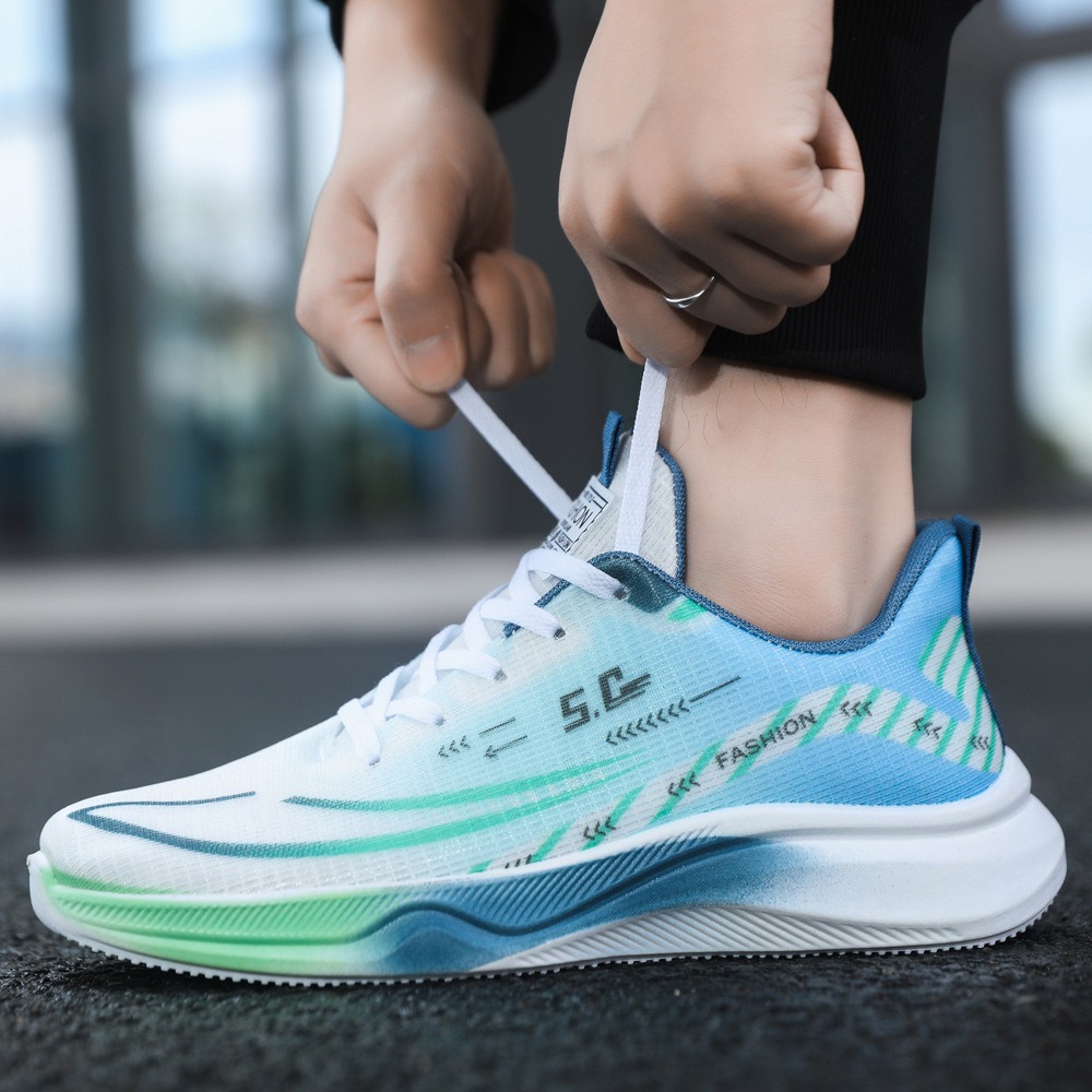 Zapatos de hombre de tamaño grande, zapatos de verano de moda, zapatos de malla, zapatos de correr cómodos, zapatos casuales transpirables para hombres
