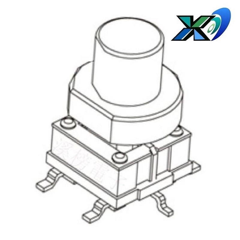 按钮开关带灯贴片立式 立式贴片按键开关带灯 照明带灯轻触开关