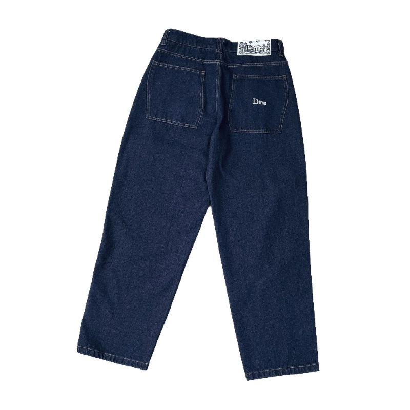 Трендовый уличный скейтборд Dime Baggy Straight Loose Leisure Denim Pants Washed Denim Trip Male