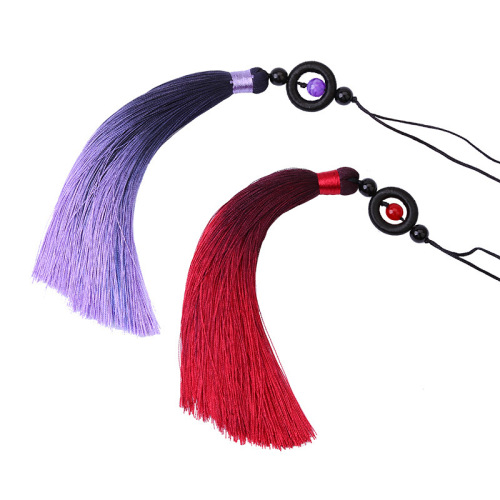 Gradient tassel tassel transfer bead pendant ice silk vertical tassel press lapel car hanging bookmark hanging tassel accessories