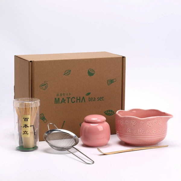 Embossed Sakura Powder: 5-piece set with powder jar