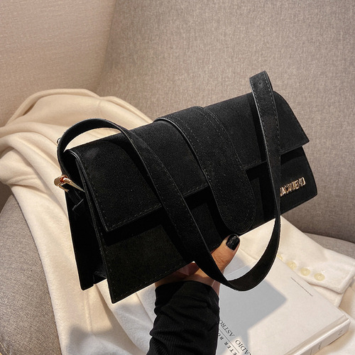 This year's popular frosted armpit bag  new winter Internet celebrity trend versatile one-shoulder textured letter crossbody women's bag