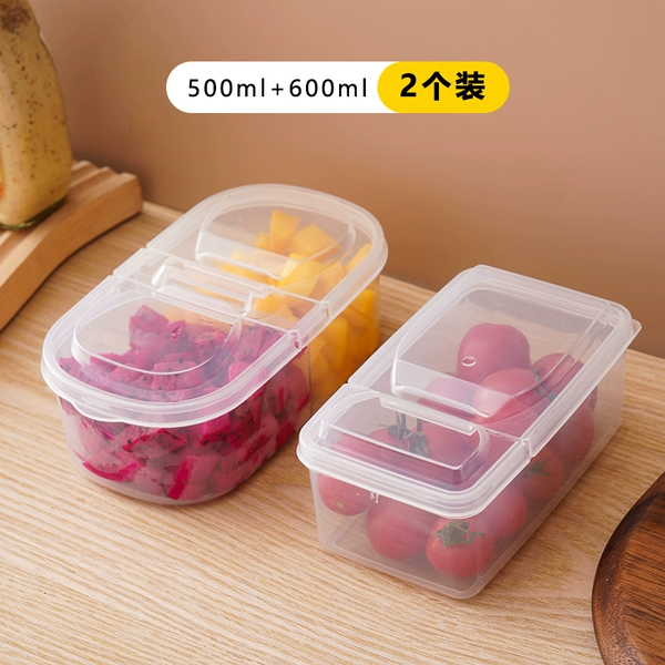 Upgraded thickened 500ml single grid*1 + 600ml double grid*1