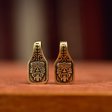 藏区黄铜双面扎基拉姆卡子配件手工DIY半成品文玩佛珠饰品批发