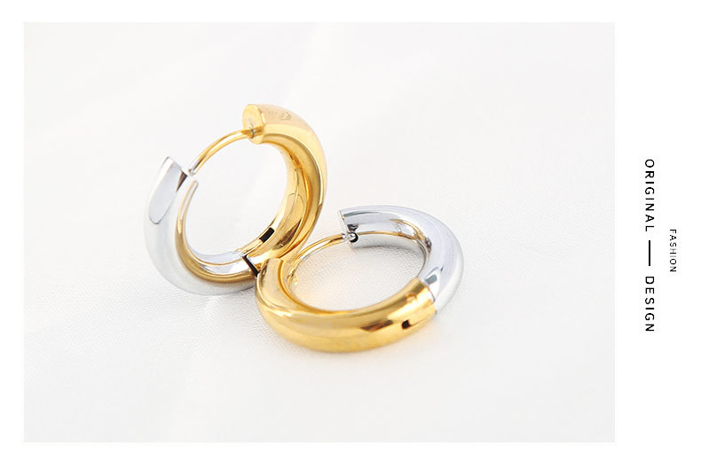 Fashion Color Block Stainless Steel Plating Earrings 1 Pair