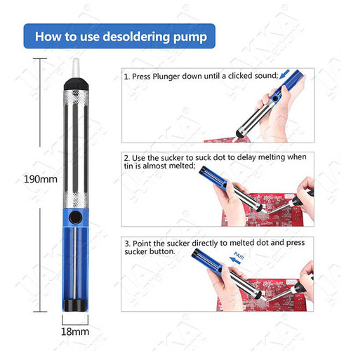 Foreign trade wholesale desoldering device, manual desoldering gun, full plastic desoldering pump, small semi-aluminum alloy small desoldering gun