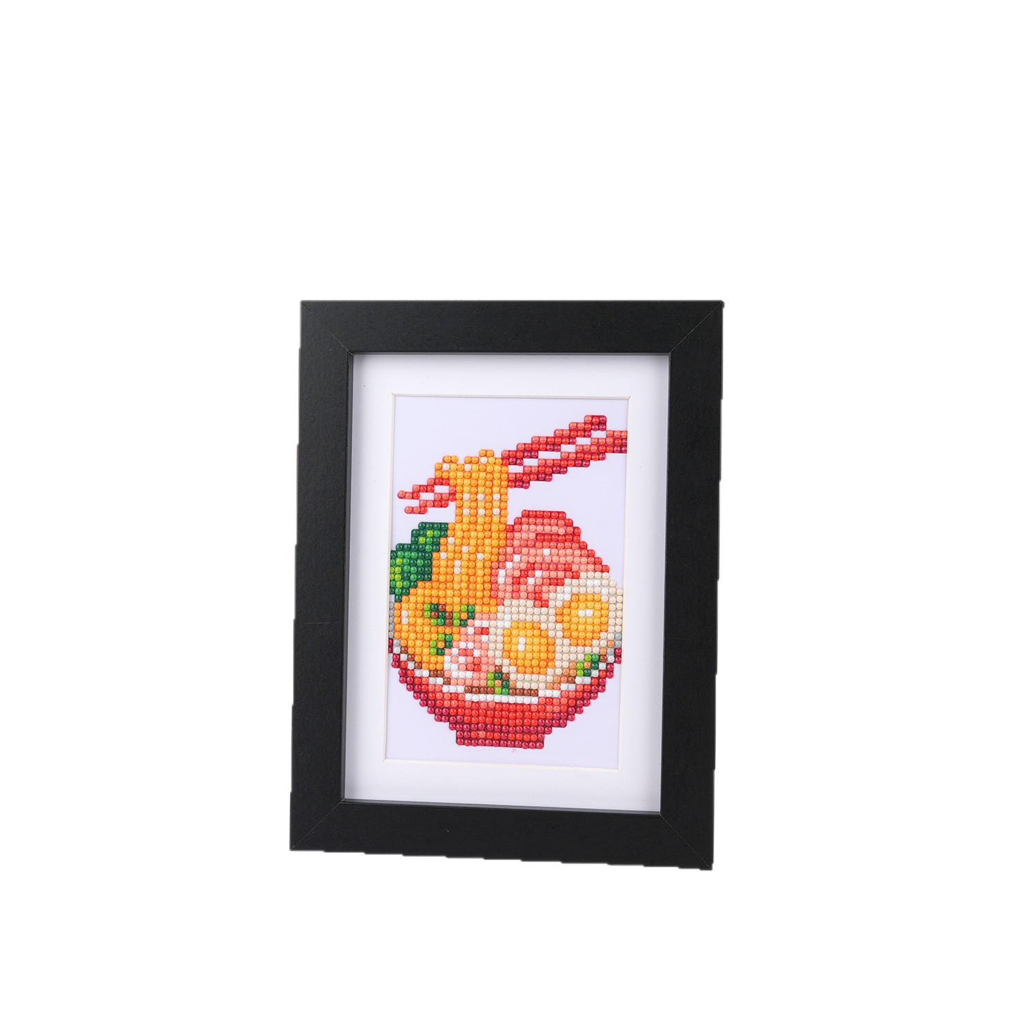 Diamante transfronterizo 5D pintado 5 * 7 pulgadas sin marco comida tradicional hamburguesa patatas fritas bebidas frutas independientes estación de venta caliente