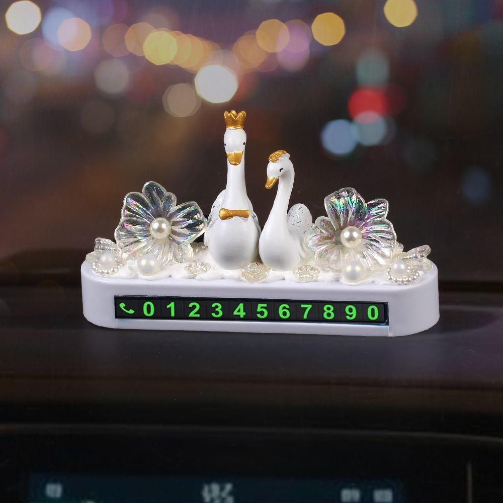 2016 nuevo adorable cartón de dibujos animados crema placa de estacionamiento corona oso coche placa de estacionamiento temporal placa de movimiento de automóviles