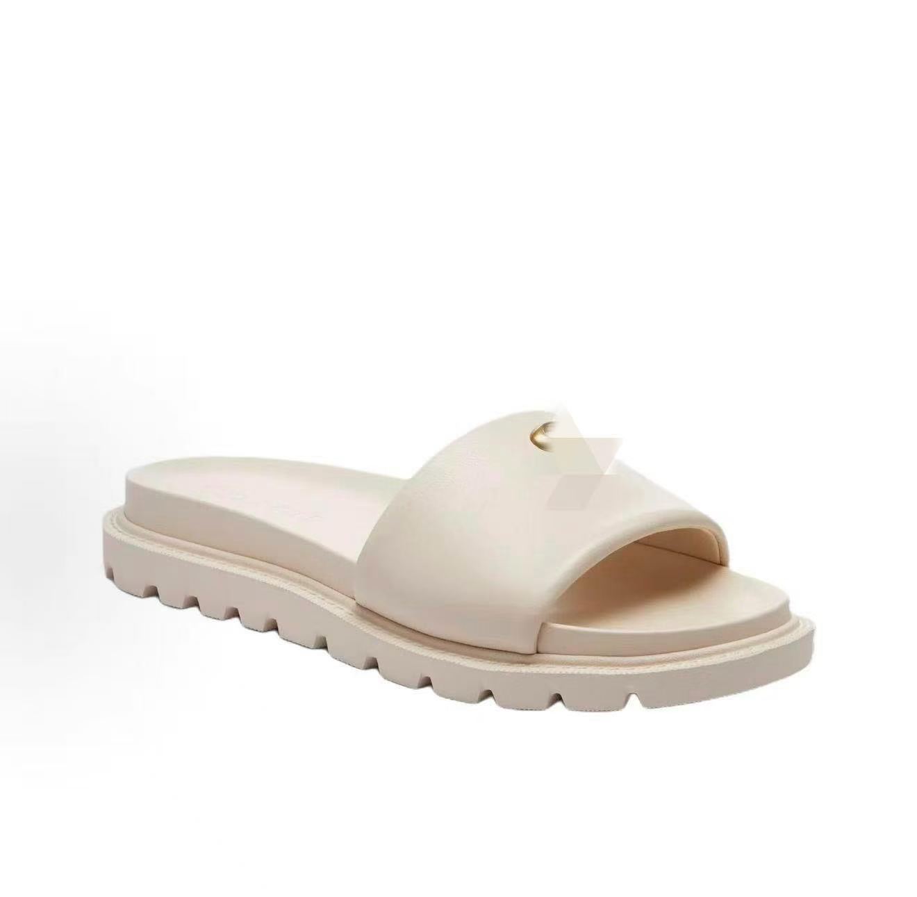 Transfronterizos para zapatillas de verano con cabeza cuadrada de diamantes para mujeres, zapatillas casuales de playa, zapatillas de mujer