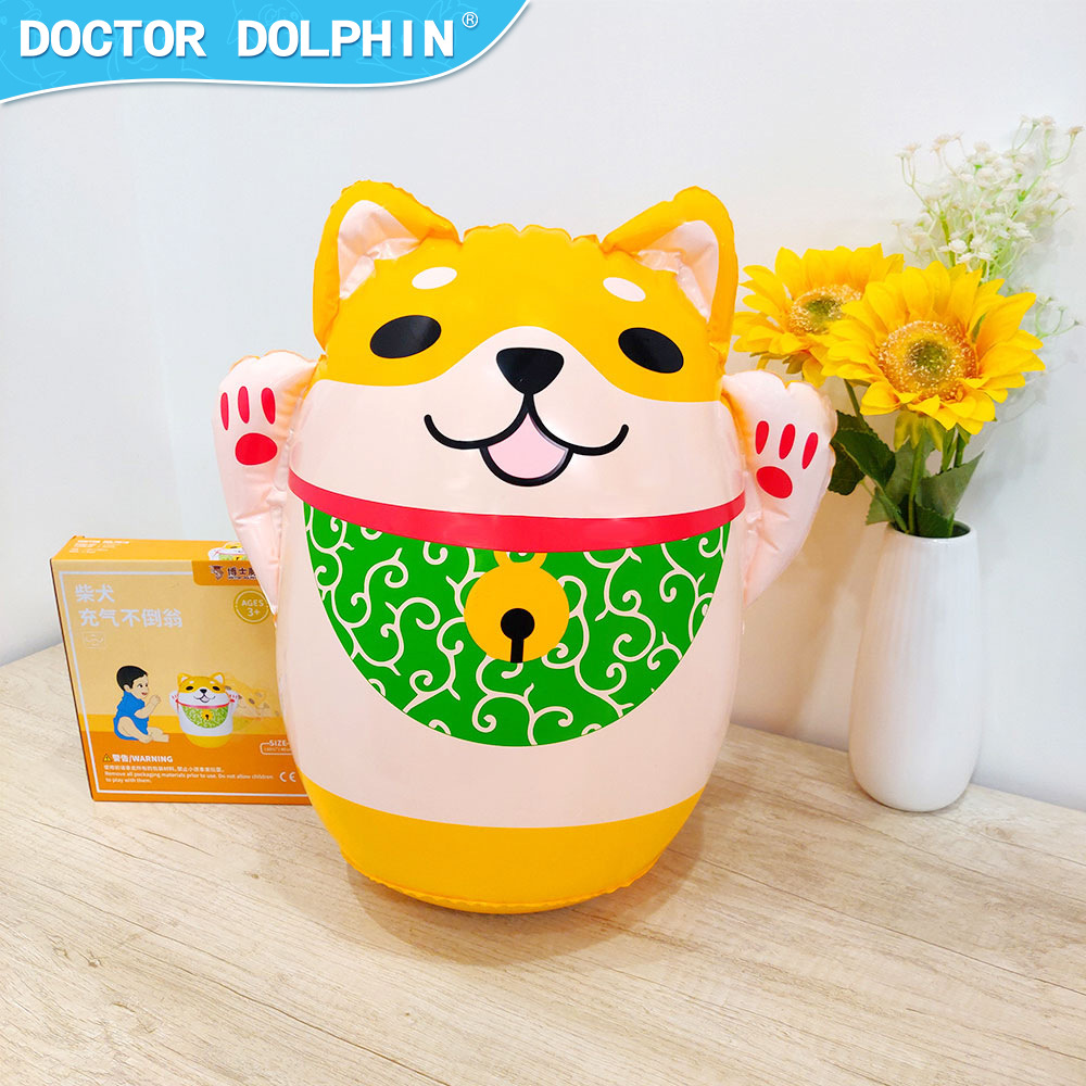 Doctor Dolphin | Vaso inflable para niños pequeño vaso juguete educativo inflable saco de arena Tumbler