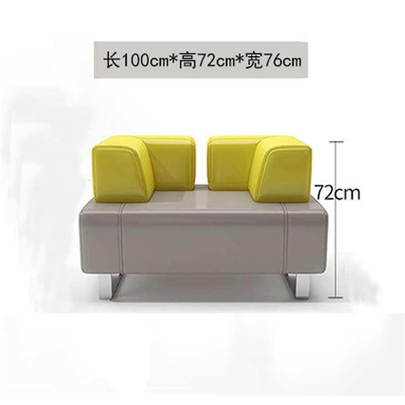 Sofá de oficina casual combinación de mesa de té sala de estar sala de recepción sala de estar sofá de cuero combinación de sofá de tres personas