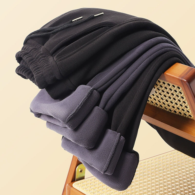 [Огромный толстый кашемир] Зимние морозостойкие брюки плюс бархатные толстые брюки Мужские повседневные спортивные брюки теплые ветровые брюки