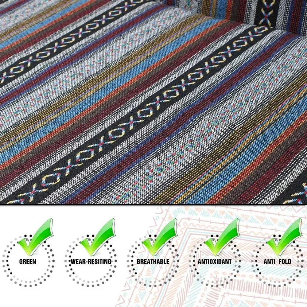 Cross-border hot sale 2 1 truck van off-road vehicle high gram weight universal color stripe cloth seat cover non-slip thickened