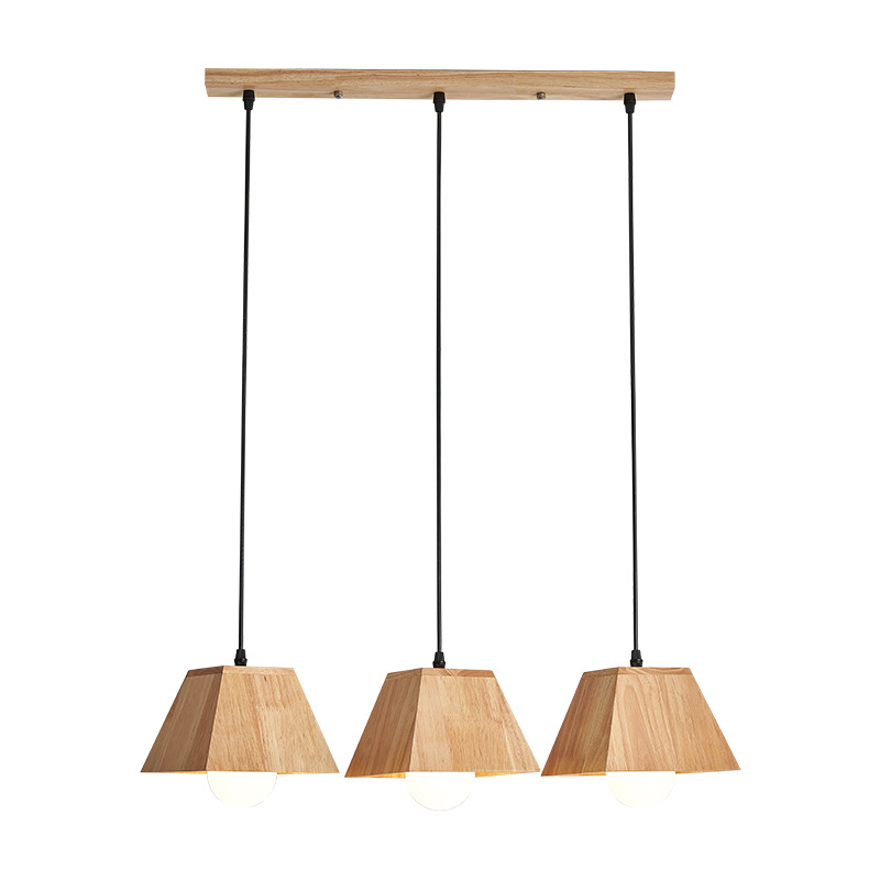 Lámpara de araña de madera maciza de estilo nórdico europeo y chino, personalizada, creativa, para sala de estar, comedor, dormitorio, hogar, barra de bar