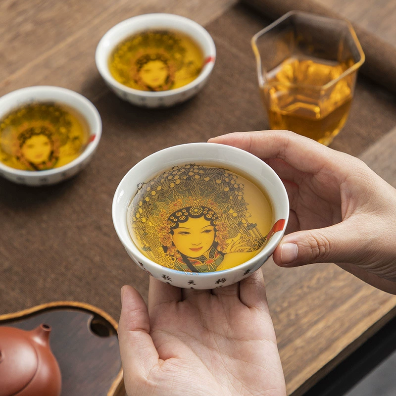 Чайная чашка Jingdezhen, синяк белый фарфор мастерская чашка, персональная посвященная гунфу чайная чаша, одиночная чашка для чая, оптовая продажа чая