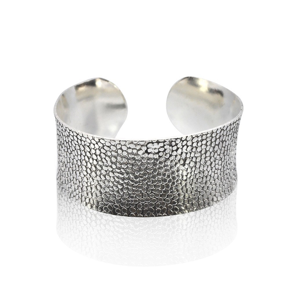 Pulsera de elefante de plata Miao con apertura, estilo étnico, brazalete ancho vintage, venta al por mayor