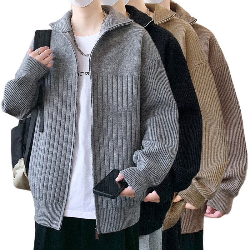 Explosiones transfronterizas de tamaño grande europeo cardigan suéter de punto chaqueta de chaqueta caliente de fábrica de negocios al por mayor