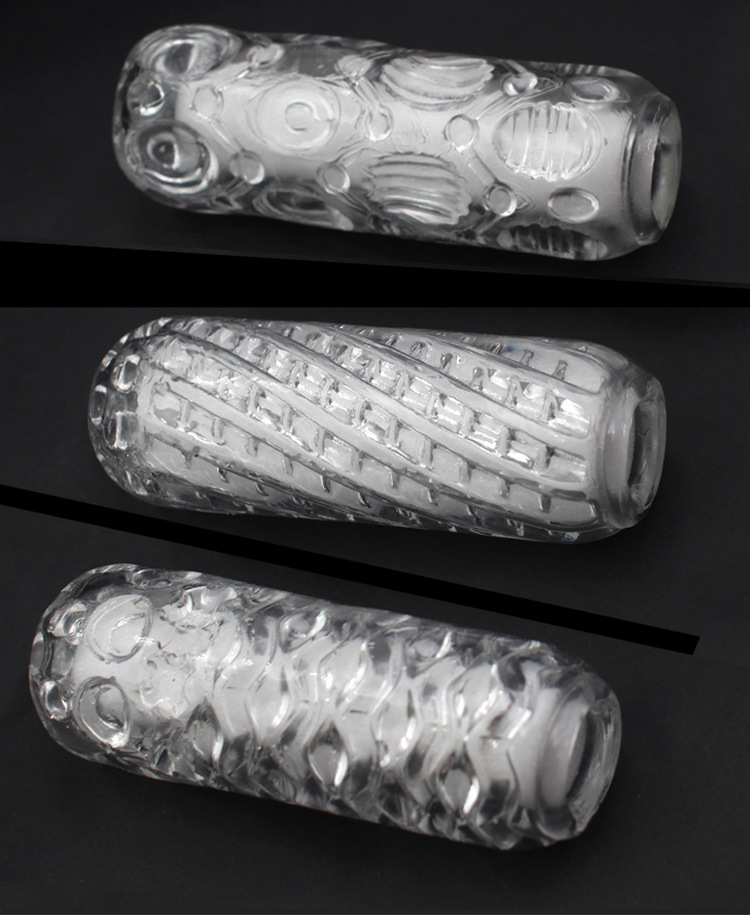 Pleasure Crystal Training Masturbator Cup for Men, Zero-Dye TPE Sleeve, Rotating Texture — detail image 23