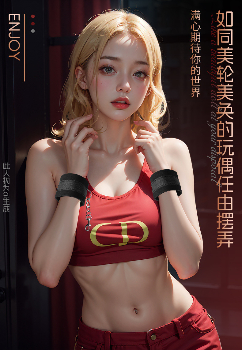 Adjustable Leg Spreader Restraint Belt with Nipple Clamps and Handcuffs for Couples — detail image 1