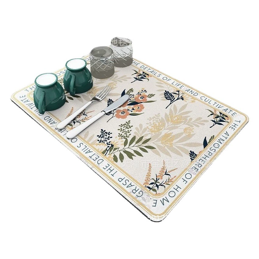 Оптовая Продажа с фабрики сливной коврик кухонный стол барный стол впитывающий Настольный коврик нескользящий износостойкий диатомовая грязь может использоваться для волос