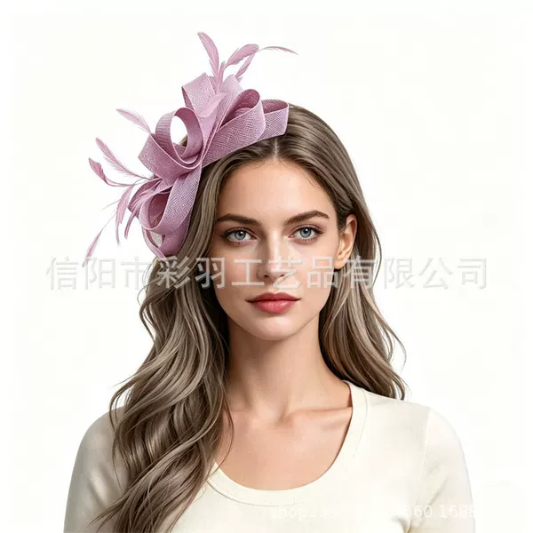 Amazon's new bridal headpiece with feather design, hair accessory for holiday parties and dances, hair clip decoration, wholesale supply