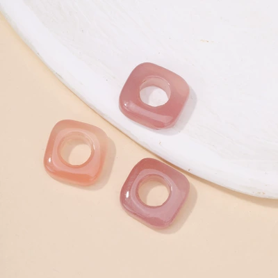 Jade Spacer Bead DIY Bracelet — Zərgərlik ara hissələri - no-8-square-running-ring