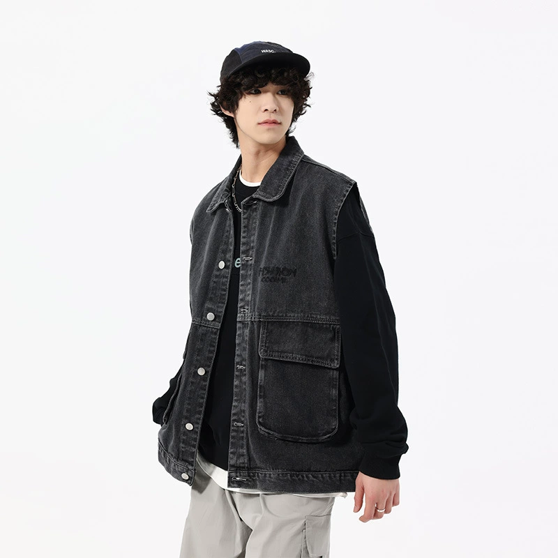 Autumn denim vest, Japanese jacket
