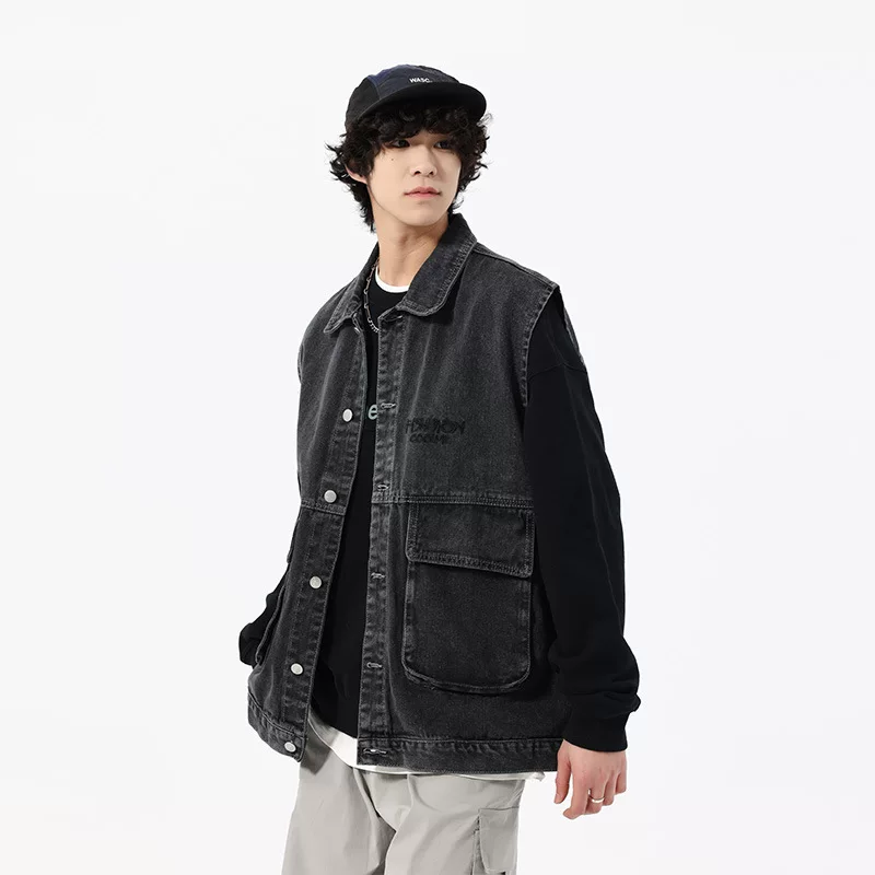Autumn denim vest, Japanese jacket